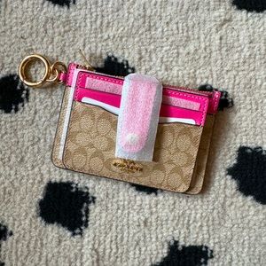 Coach Wallet Wristlet Pink and Beige NWT